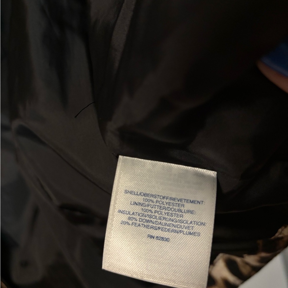 Like-New Cheetah Print Down Jacket - Picture 5 of 5